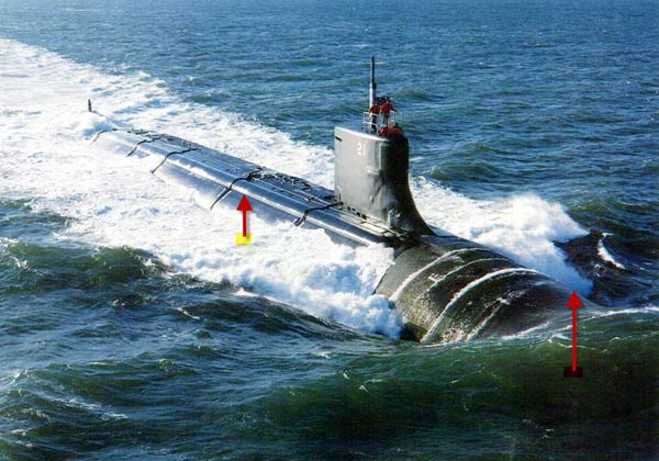 Передвигаем курсор мыши вверх Подводная лодка