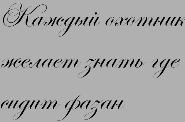 Красивый каллиграфический шрифт для работы в фотошопе "Esenin" Шрифт "Esenin"