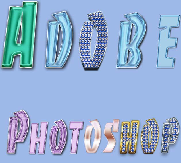 Стили для работы в фотошопе "Текстовые"