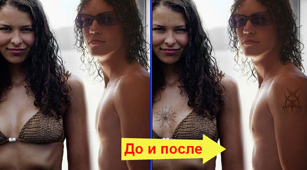 Как сделать татуировку в фотошопе Молодые люди
