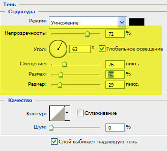 Парметры стиля слоя